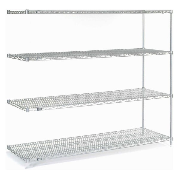 Nexel Wire Shelving Add-On, Poly-Z-Brite, 72W X 24D X 63H A24726Z - main
